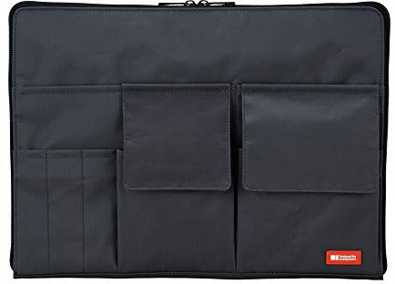 LIHITLAB Laptoptasche mit Aufbewahrungstaschen (Bag-in-Bag), 10 x 13,8 Zoll, Schwarz (A7554-24)