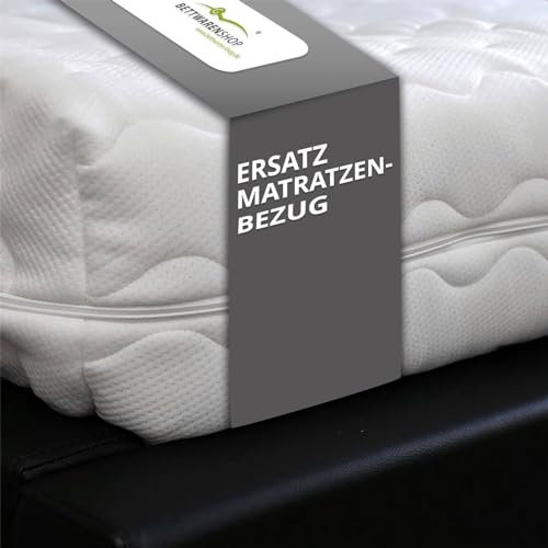 G BETTWARENSHOP – Ersatz Matratzenbezug – waschbarer Matratzenschoner mit Reißverschluss – Allergiker geeignet – Doppeltuch Bezug versteppt 180x200 cm, 20 cm Kernhöhe