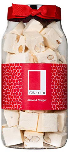 Rita Farhi Traditional Almond Nougat in a Gift Jar - 500 g - Soft Nougat with Almonds