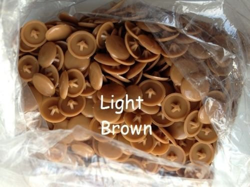 Light Brown Pozi Screw Head Caps - Press Fit - Pack Of 50