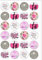 Lot de 24 décorations rondes Happy Mothers Day plaquette comestibles Papier Cake Toppers décorations