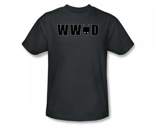 Batman - Wwbd Maske für Erwachsene T-Shirt in der Holzkohle, XXX-Large, Charcoal