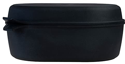 BAF XL Bräter mit Gussdeckel 40 x 28 cm - hoher Rand - großer ovaler Gänsebräter beschichtet aus Aluminiumguss - ohne Induktion