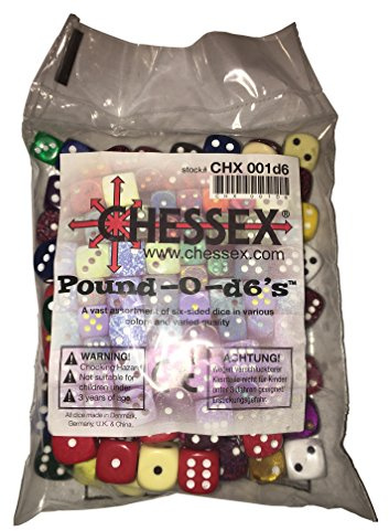 Chessex Dice Assortments Pound-o-d6 (80-100 Dice)