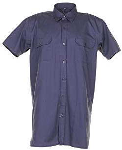 Planam Twill 1/4 Sleeve Shirt Blue