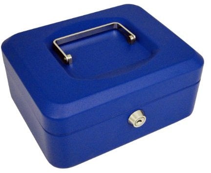 pavo 8011742 Geldkassette, blau, Maáe: (B)150 x (T)115 x (H)80 mm