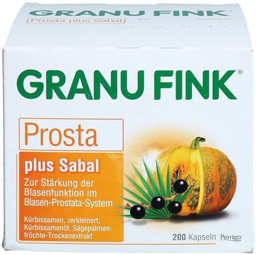 GRANU FINK Prosta Plus Sabal - mit Uromedic Kürbissamen und Extrakt aus Sägepalmenfrüchten zur Stärkung der Blasenfunktion - 200 Stück