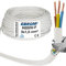 Tubo flessibile H05VV-F 3G1,5 mm², 3 x 1,5 mm², colore bianco, cavo in plastica con diverse lunghezze a scelta: 5/10 o 25 m