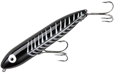 Heddon Zara Spook Topwater Angelköder – Legendärer Walk-The-Dog-Köder, Black Shore Minnow, Zara Spook (0,9 g)