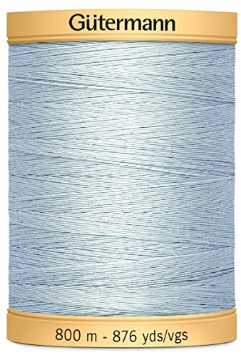 Gutermann Natural Cotton Thread Solids 876yd, Powder Blue