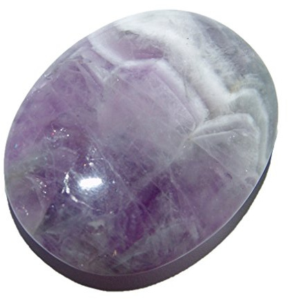 Amethyst flacher Trommelstein Handschmeichler gute Steinqualität und Polierung (2433)