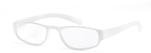 FILTRAL Extrem leichte Lesebrille in der Trendfarbe Weiß/Moderne eckige Lesehilfe für Damen & Herren / +3,50 dpt F4524323