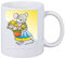 Kaffeetasse Motiv Nr. 11511 Maus mit Blumentopf Cartoon Comic Zeichentrick Keramik Höhe 9,5cm ? 8cm in Weiß
