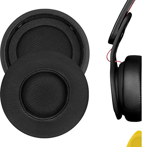 Geekria QuickFit Protein Leather Replacement Ear Pads for Monster B MIXR Headphones Earpads, Headset Ear Cushion Repair Parts (Black)