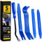 Tresalto Kit d'outils de démontage de garniture de voiture sans rayures pour enlever facilement les panneaux de portière de voiture, fixations, moulage, tableaux de bord et moyeux de roues, 5 pièces