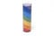 Regenbogen Chakra Stearin Kerze mit Glas neutral im Duft Brenndauer 100 Stunden