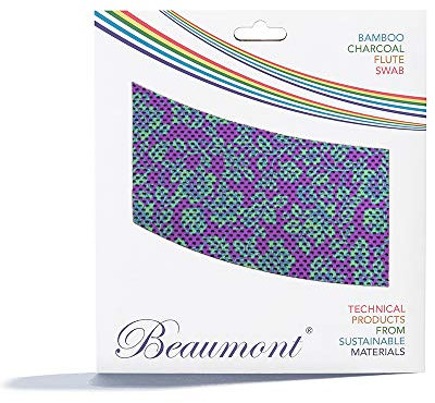 Beaumont „Violet Lace“ Kohle Reinigungstuch 25x25cm Querflöte Flöte Instrumenten Putztuch extrem saugfähige Bambus Kohlefaser Innenreinigung