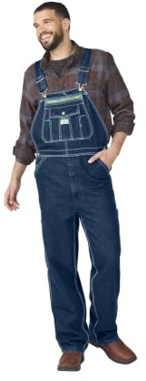 Liberty Men's Rigid Denim Bib Overall Overalls/Coveralls (Pack of 1)