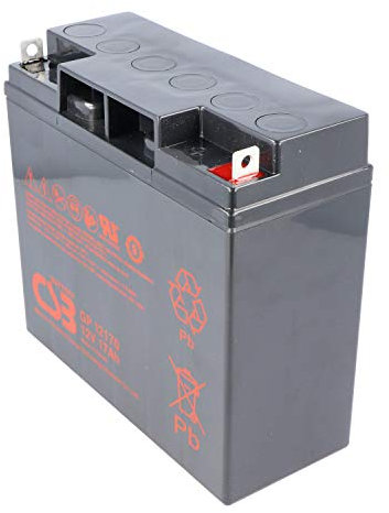 CSB-GP12170 12 Volt AGM Bleiakku 17Ah, 181x76x167mm M5 Flachpol - M5 B/N 5 Jahres Type + Standby