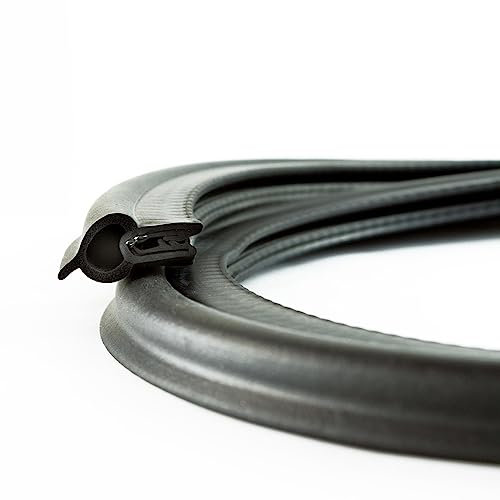 EUTRAS [3 m] Joint d'étanchéité de porte KSD2011 2,0-4,0 mm – Adhère sans colle – Top joint en caoutchouc pour porte de voiture, coffre et hayon – Qualité industrielle allemande fabriquée en UE