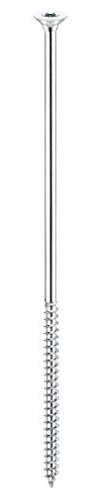 Connex Universalschrauben 6,0 x 180 mm - 1 kg Großpack - Senkkopf - TX-Antrieb - Teilgewinde - Blau verzinkt / Schrauben-Set / Schrauben im Beutel / KL3246180 Silber