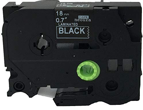 Etikettenband für Brother P-Touch TZe Tz, Weiß auf Schwarz, 6 mm 9 mm 12 mm 18 mm 24 mm 36 mm alle Größen TZe-345 18mm schwarz / weiß