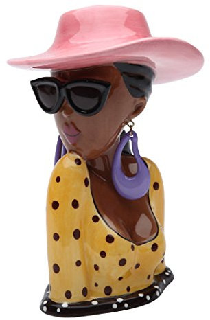 StealStreet ss-cg-62804, 16,2 cm schwarz Glam Mädchen Sommer Hut Make-up Halter, Vase, Pink