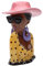 StealStreet ss-cg-62804, 16,2 cm schwarz Glam Mädchen Sommer Hut Make-up Halter, Vase, Pink
