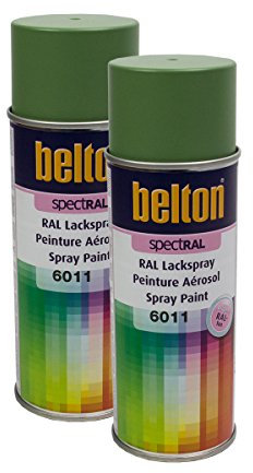 Kwasny 2 x 324 408 Belton Spectral Vernis en spray RAL 6011 Vert réseda mat 400 ml