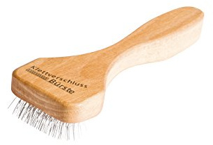 Redecker Klettverschlussbürste, Braun, Aluminiumoxid oder Siliziumkarbid, Metall, Gewellter Draht, 15 cm, 1 Stück