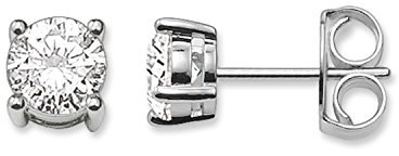 Thomas Sabo Damen Ohrringe Ohrstecker Weißer Stein Zirkonia 925 Sterling Silber H1739-051-14