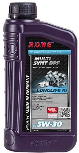ROWE Hightec Multi Synt DPF 5W-30 PKW Motoröl vollsynthetisch (HC-Synthese), Made in Germany, 1 Liter