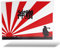 erreinge Aufkleber Japan Samurai Shaped Adhesive PVC für Abziehbild Tapete Auto Moto Helm Camper Laptop - 10 cm