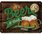 Nostalgic-Art Cartel de Chapa Retro Beer O' Clock Glasses – Idea de Regalo para los Aficionados a la Cerveza, metálico, Diseño Vintage, 15 x 20 cm