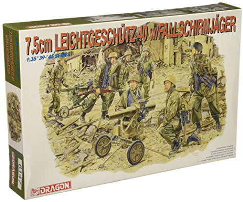 Dragon Models Leichtgeschutzw 40 w/Crew Model Kit (1/35 Scale), 7,5 cm