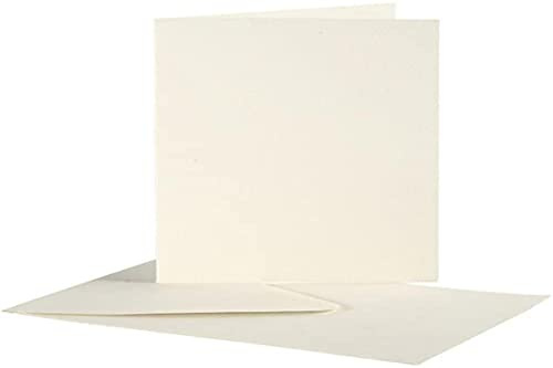 Creativ Company 23708 Karten und Umschläge, Cremefarben, 10 Stück