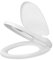 Vinsani 2 in 1 White Family Toilet Seat with Built-in Child Seat for Kids and Adult with Soft-Close Quick Release Hinges and Child Friendly Potty Training