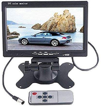 BW 7 inch High Resolution 800 * 480 TFT Color LCD Car Rear View Camera Monitor Support Rotating The Screen and 2 AV Inputs