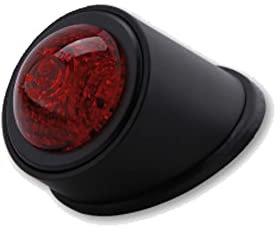 SHIN YO LED-Rücklicht OLD SCHOOL TYP1, schwarz, rotes Glas, E-gepr. (Black)