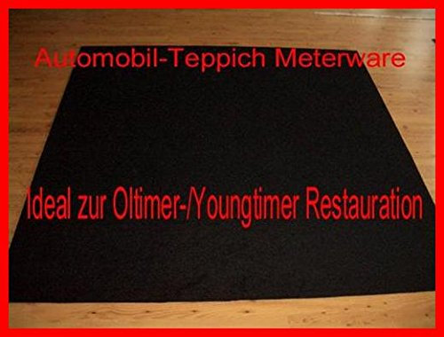 DSX Automobil-Teppich 2m x 2m schwarz Universal Velour Meterware