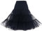 DRESSTELLS Petticoat Unterrock Damen Reifrock Dirndl Petticoats Schwarz 1950er Rockabilly Kleider Pettycode Unterrock Kurz Tüllrock Meerjungfrau Kostüm Black XL