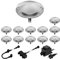ledscom.de LED Boden-Aufbau-Leuchte Bunda, 2-flammig, für außen, befahrbar, warm-weiß, 12er Set