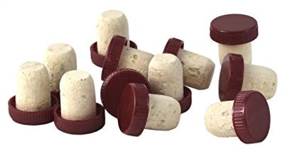 New Plastic Topped Wine Corks - Pack of 30 for Corking Home Made Wines & Liqueurs Home Brew (Red)