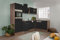 respekta Küche Küchenzeile Winkelküche Eiche York schwarz Oliver 280 x 172 cm