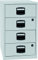 Bisley Home Beistellschrank PFA, 4 Universalschubladen, Metall, 645 Lichtgrau, 40 x 41.3 x 67.2 cm