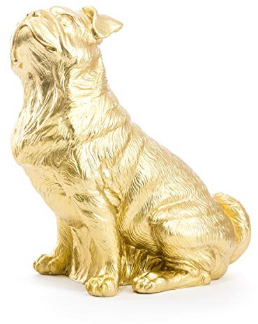 Mops Hund von Künstler Ottmar Hörl, Farbe Gold