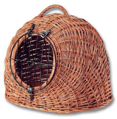 Aumüller Katzenhöhle/Transportkorb aus Vollweide, lackiert - 60 cm