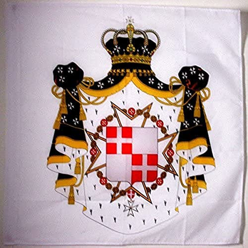 AZ FLAG Bandiera Gran Maestro Ordine di Malta 90x90cm - Bandiera San Giovanni di GERUSALEMME 90 x 90 cm Foro per Asta