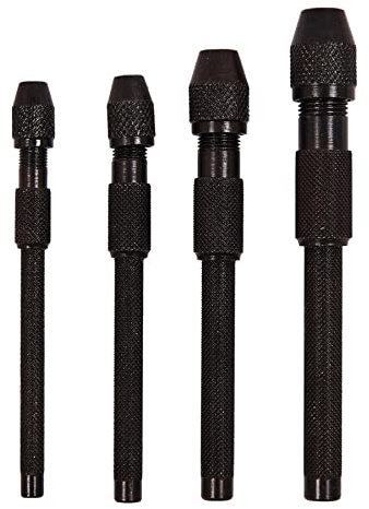 Dapetz ® Pin Vice Set 1mm to 4mm Hand Tools Power Drill Chuck DIY. for Holding Wire, Taps, Scribers, and Reamers and Has a Knurled Grip for Easy Grip