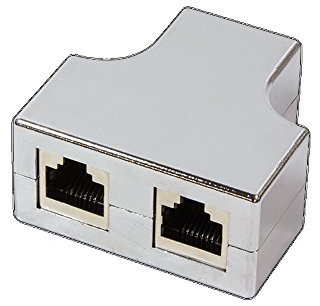 LogiLink MP0037 Modular T-Adapter RJ45, Silber